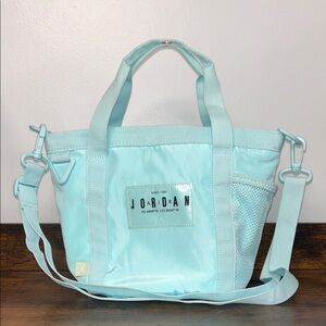Jordan Glacier Ice Light Blue Crossbody Bag With Water Bottle Pocket